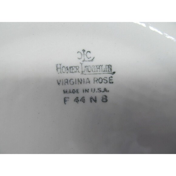 Homer Laughlin Virginia Rose Patrician F44 N8 Luncheon Plates Set Of 2 Plates GC - Picture 9 of 16